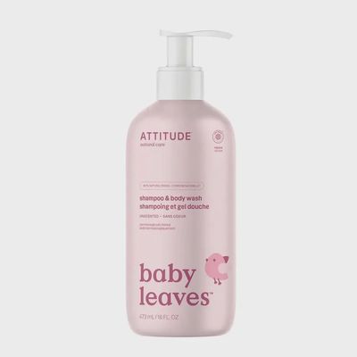 Attitude Baby Leaves 2-in-1 Unscented Shampoo & Body Wash 16 fl. oz.