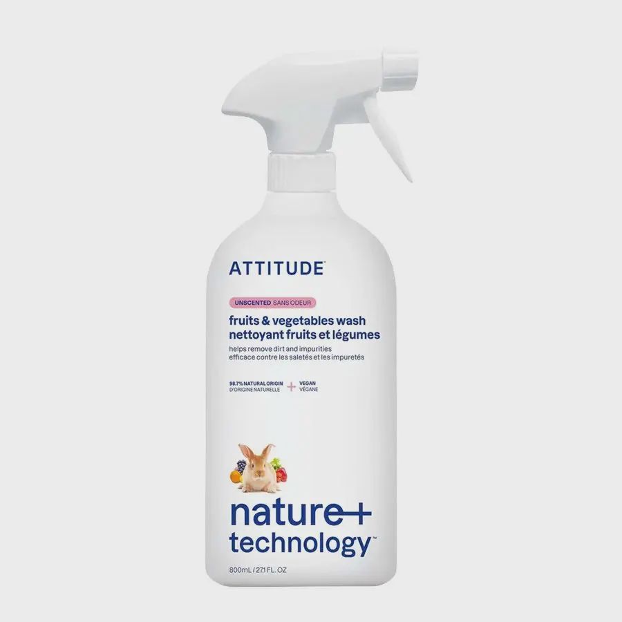 Attitude Nature+ Technology Unscented Fruit &amp; Vegetable Wash 27.1 fl. oz.