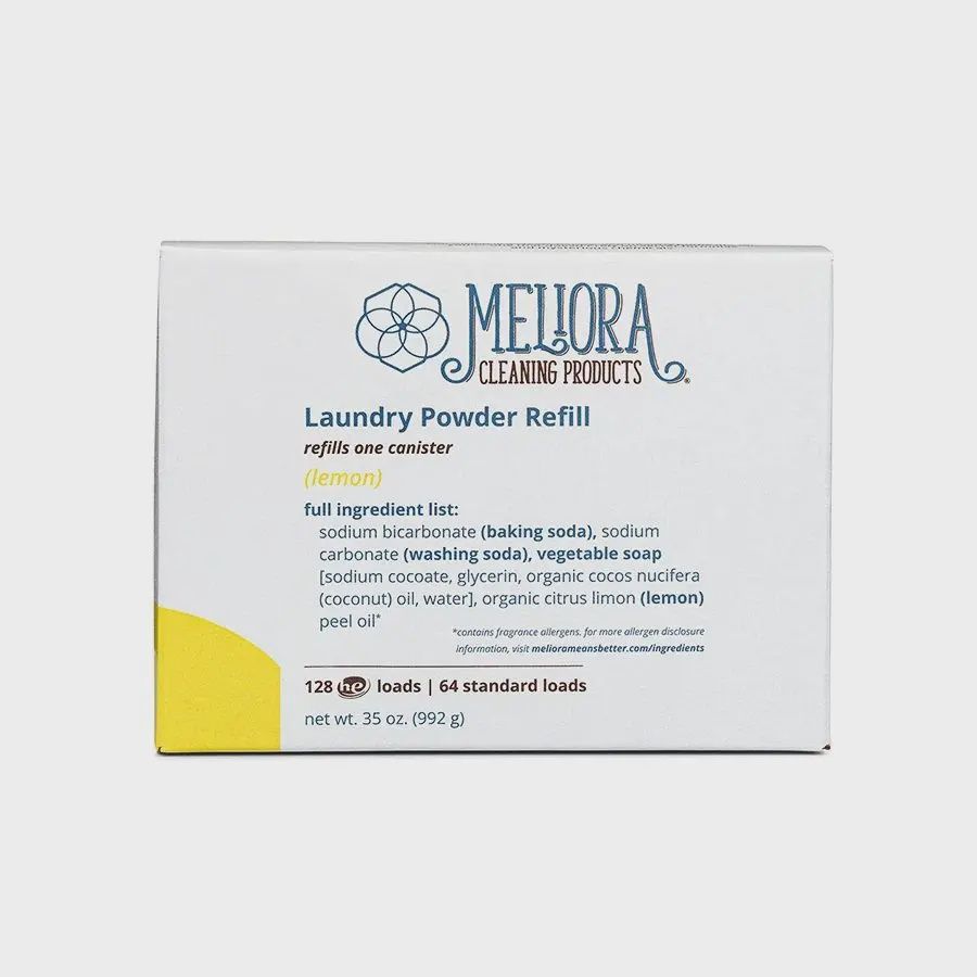 Meliora Cleaning Products Lemon Plastic-Free Laundry Powder Refill 35 oz.