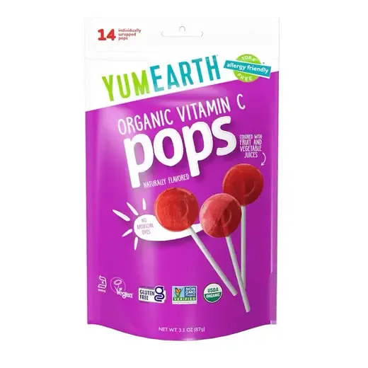 Organic Assorted Flavors Vitamin C Lollipops