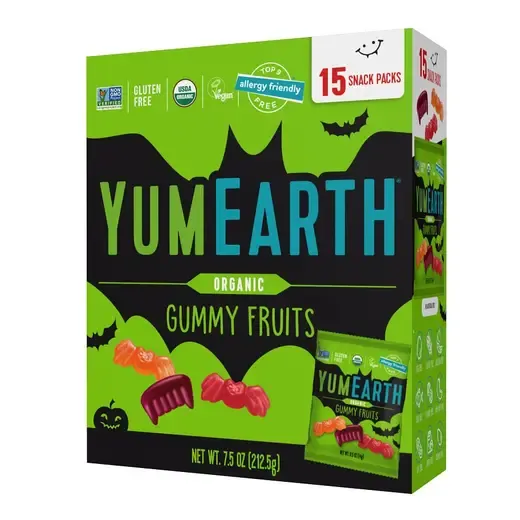 Halloween Gummy Fruits 15 (0.5 oz.) packs