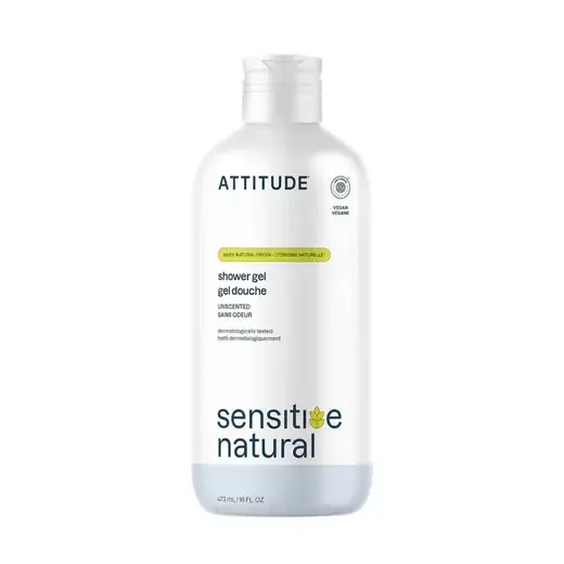 Attitude Sensitive Natural Oat &amp; Unscented Shower Gel 16 fl. oz.