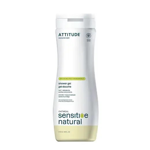 Attitude Sensitive Natural Oat &amp; Argan Oil Shower Gel 16 fl. oz.