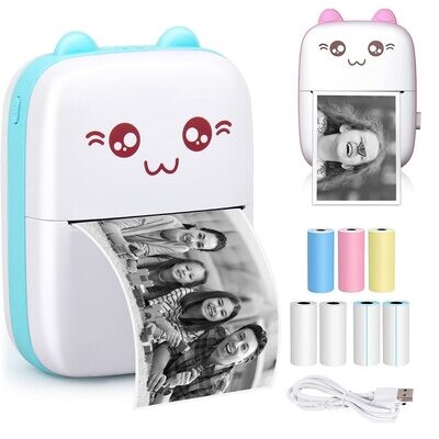 Portable Mini Bluetooth Wrong Printer Mobile Phone Photo Title Note Print Pocket Student Error Label Printer