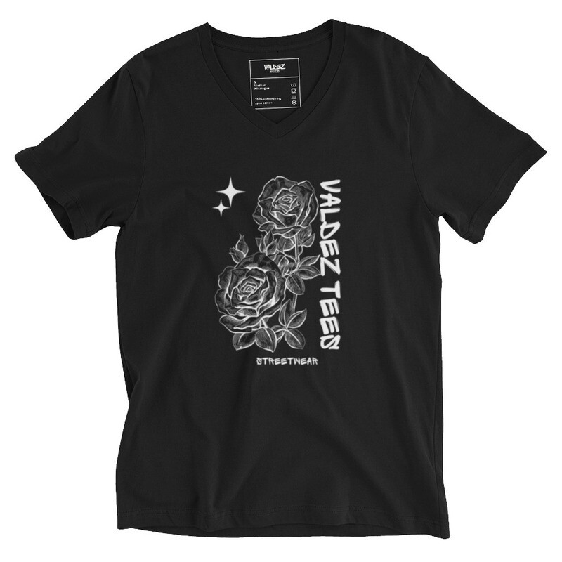 Women&#39;s Flower V-Neck T-Shirt