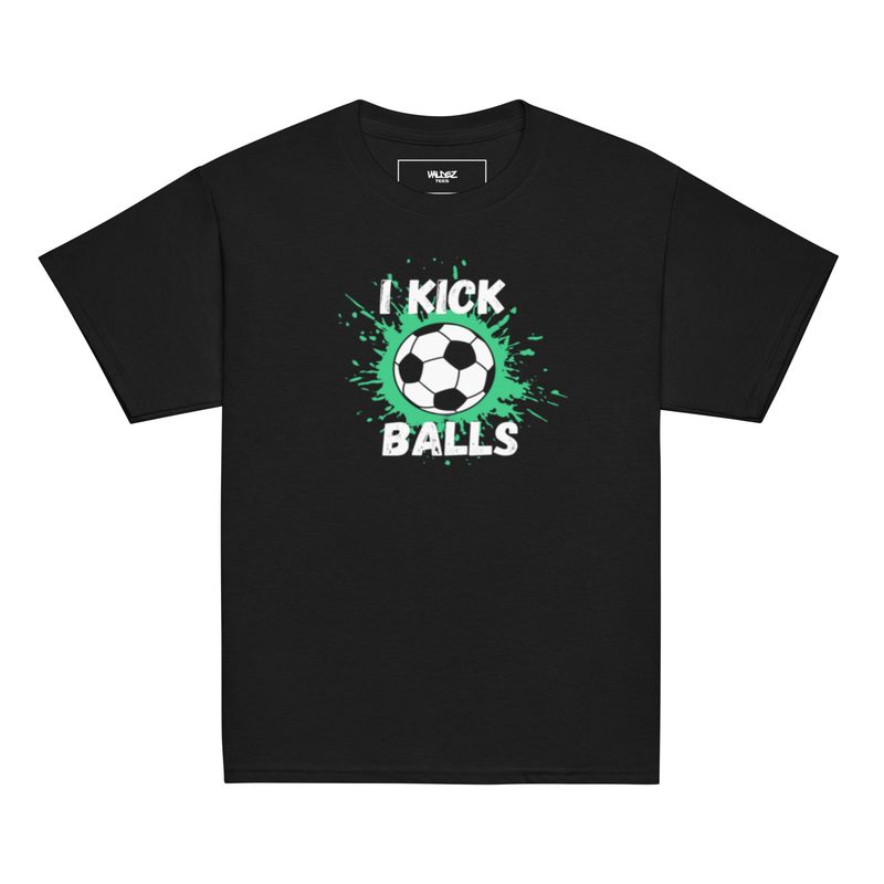 Youth soccer kick balls tee