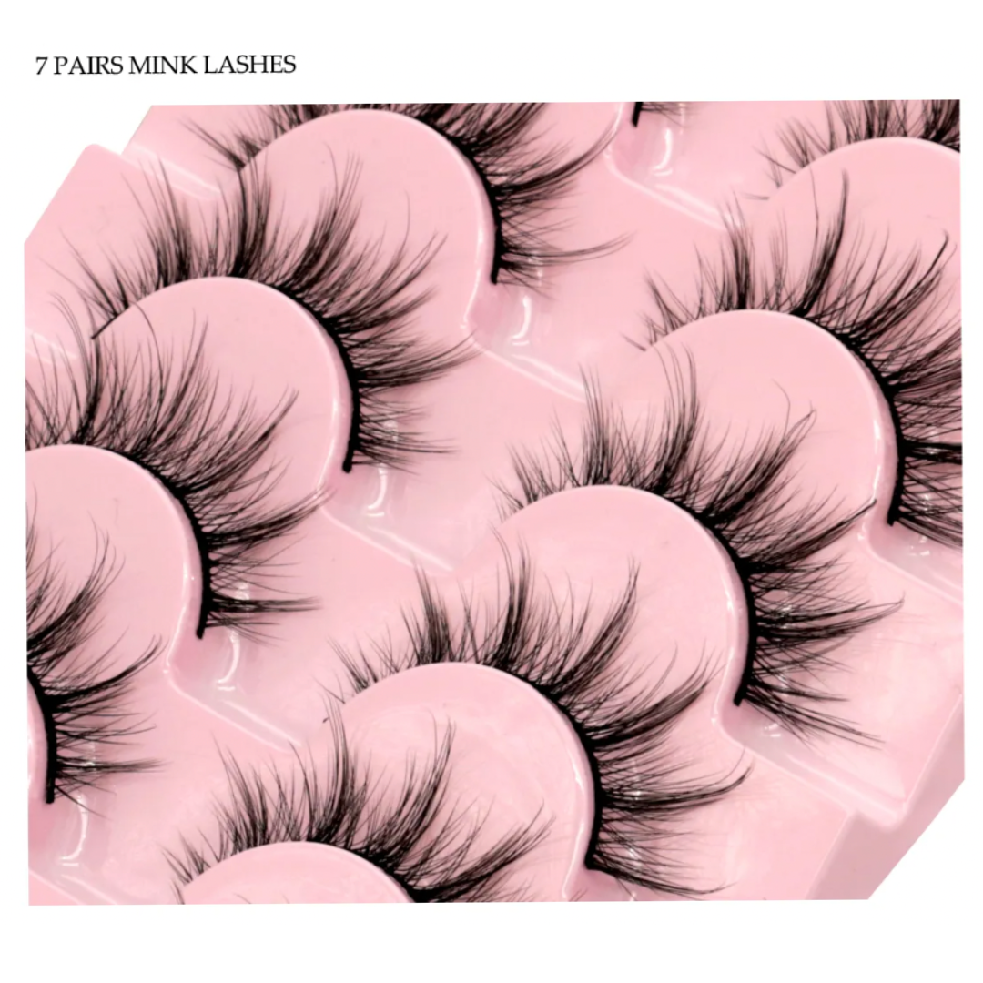 7 pairs Eyelashes 3D Natural False Lashes