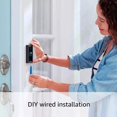 Timbre Con Cámara Wifi Alexa Ring 1080p Visión Nocturna