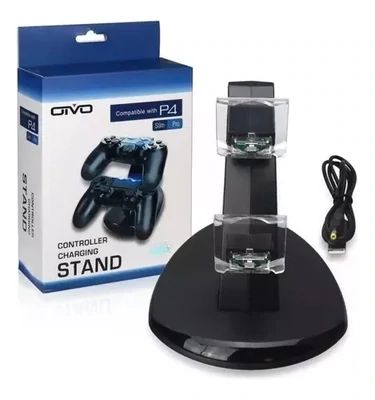 Cargador Y Soporte De Control Ps4 Base 2 Mandos