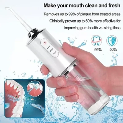 Irrigador Limpiador Oral Bucal Dental Brackets Profesional ® Color Blanco