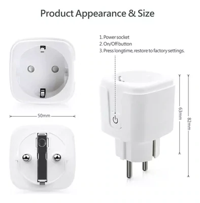 Enchufe Smart Tuya Wifi Domótica Calefón Aire Alexa Google