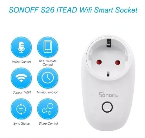 Enchufe Smart Alexa, Timer Sonoff Wifi Google Home Celular