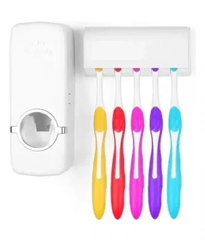 Organizador De Cepillos Y Dispensador De Pasta Dental