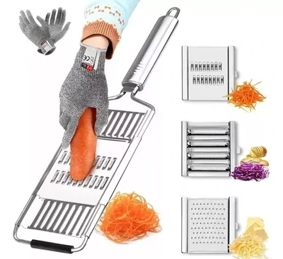 Rallador Multi Slicer 4 Cuchillas Intercambiables Acero Inoxidable