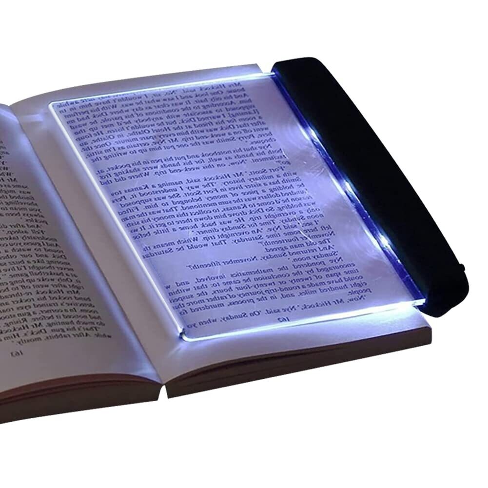 Luz Nocturna De Lectura Libro En Acrílico Para Viajes A Pila