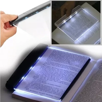 Luz Nocturna De Lectura Libro En Acrílico Para Viajes A Pila
