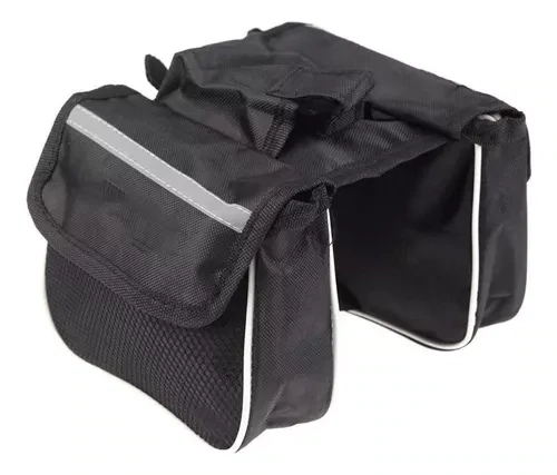Alforja De Bici Bolso Impermeable En Cuadro Con Reflectores