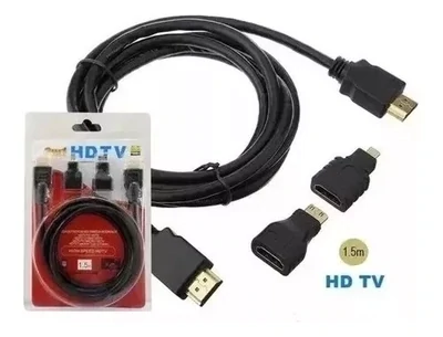 Cable Hdmi + Ádaptadores Micro Y Mini Triple Cable With Dual