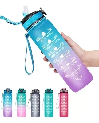 Botella De Agua Deportiva Motivacional 1 Litro