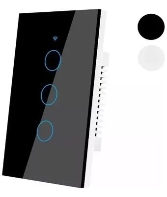 Interruptor Luz 3 Banda Táctil Tuya Smart Wifi Con Neutro