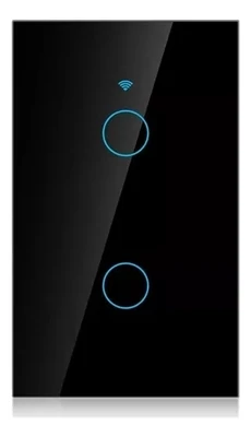 Interruptor Luz 2 Banda Táctil Tuya Smart Wifi Con Neutro