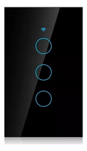 Interruptor Luz 3 Banda Táctil Tuya Smart Wifi Con Neutro