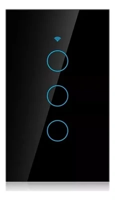 Interruptor Luz 3 Banda Táctil Tuya Smart Wifi Con Neutro