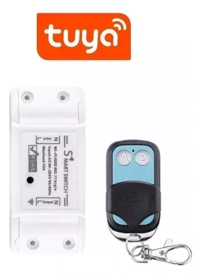 Interruptor Inteligente Timer Wifi Con Rf + 1 Control Tuya