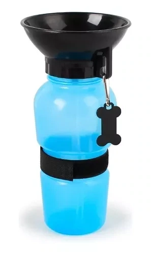 Bebedero Portátil Paseo Perro Mascota Botella Con Recipiente
