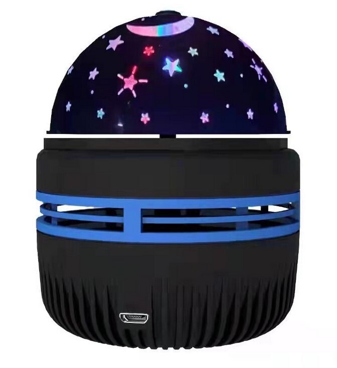 Veladora Media Bola Diseño Estrellita Y Lunas Recargable USB