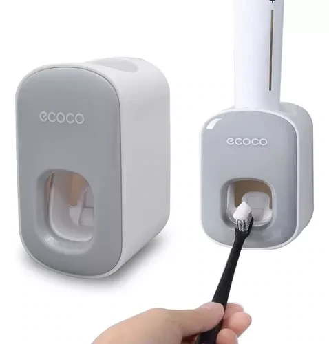 Dispensador De Pasta De Diente Ecoco Individual Color Gris