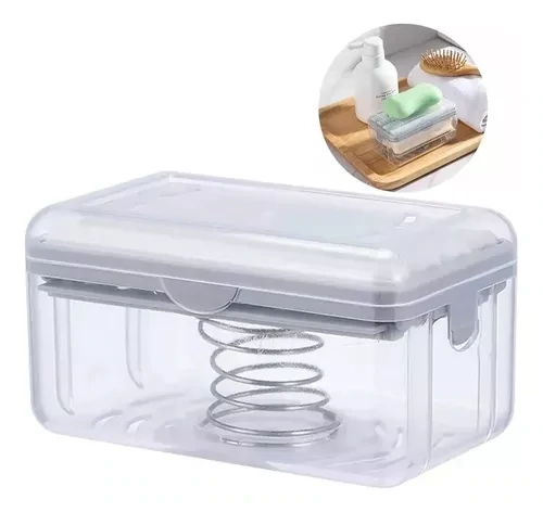 Jabonera 2 En 1 Para Baño Y Lavar Ropa Color Gris