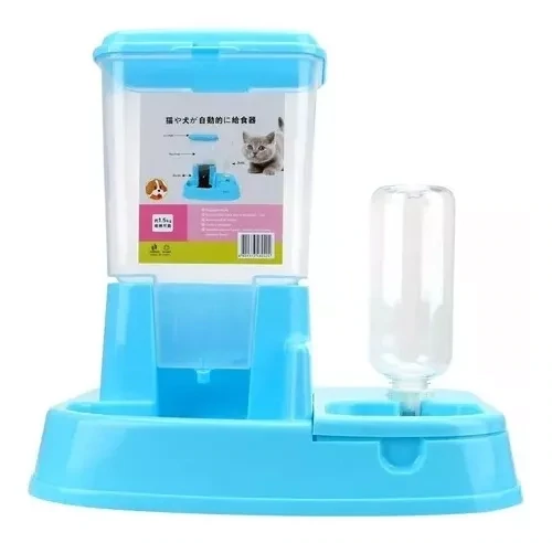 Dispensador De Alimento Y Agua Para Perro O Gato