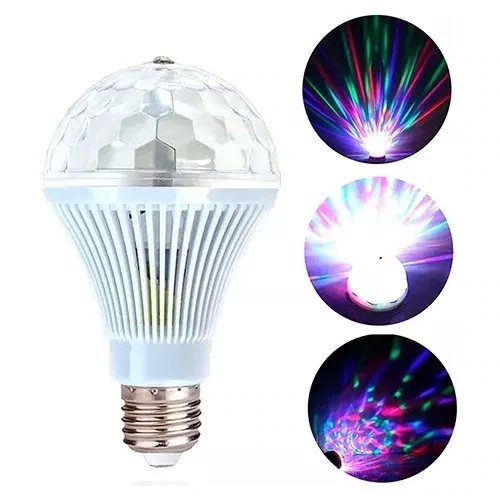 Lampara Disco E27 Con Movimiento Rgb Color Blanco