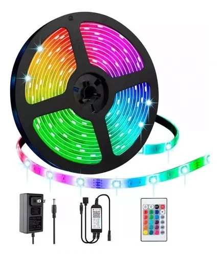 Rollo Led Rgb 2835 15 Mts Con Control Y Transformador