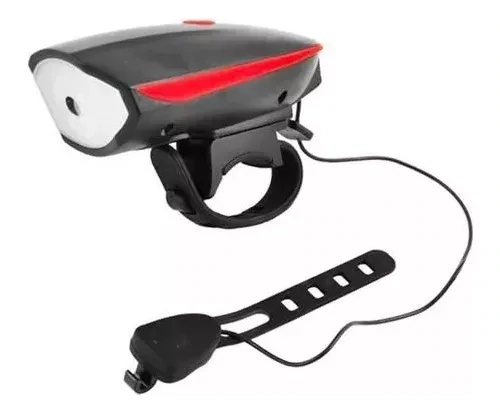 Luz Led Delantera Para Bicicleta Recargable Con Bocina