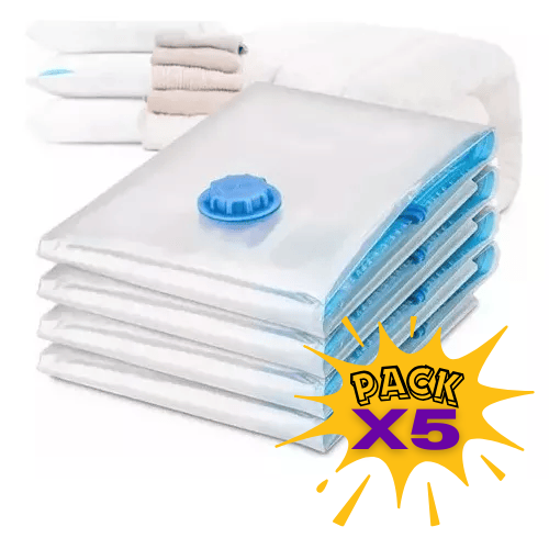 Bolsa Al Vacío Guardar Ropa Reducir Espacios 60 X 80 Cm X5