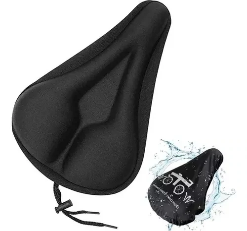 Funda Cubre Asiento Negro De Silicona P/ Bicicleta/ Spinning