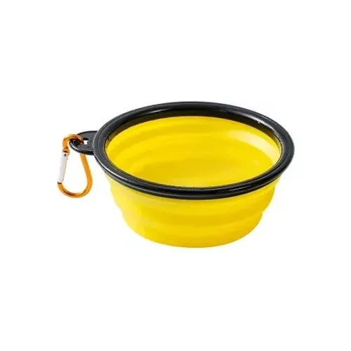 Comedero Bebedero De Silicona Plegable Para Perro Aire Libre