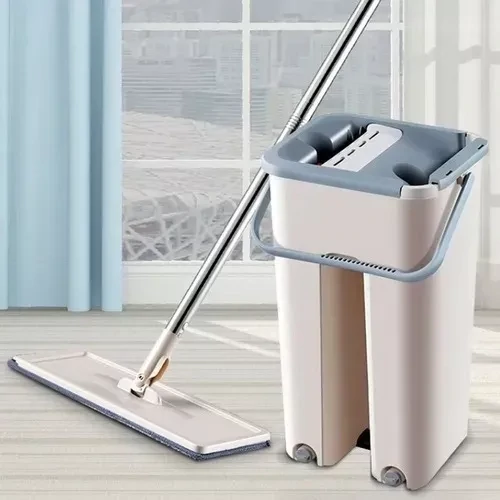 Mopa Con Balde Escurridor Limpiador Trapeador 2 Microfibras
