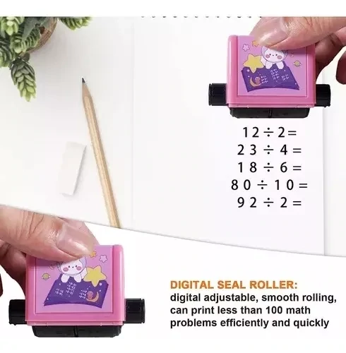 Rollo Sello Con Cuentas Matematica Escolar Con Tinta