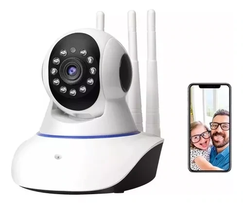 Cámara Ip Hd Wifi Infrarrojo Para Noche Micro Sd 360°