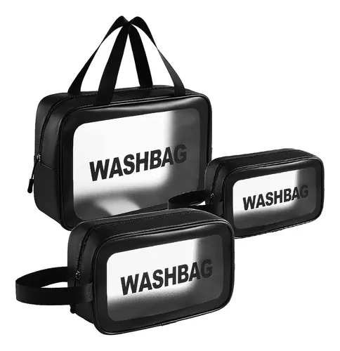 Set De 3 Neceser Para Maquillaje Transparente