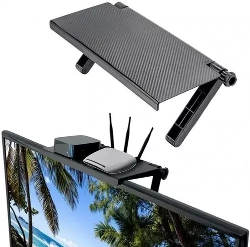 Soporte Canalera Estante Ajustable 360 En Tv Decodificador