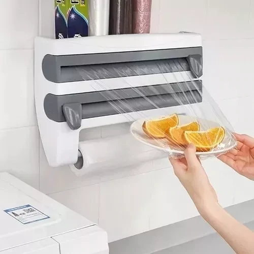 Dispensador Servilleta Film Papel Plomo Con Cortador 3 En 1