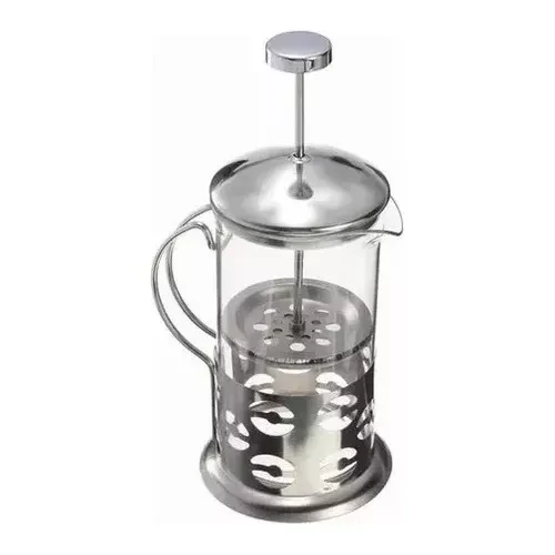 Cafetera Manual Embolo Vidrio Y Acero Alta Calidad