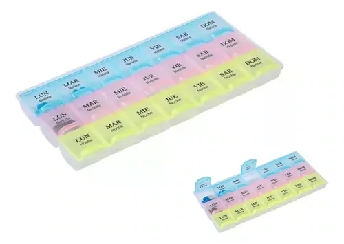 Pastillero Plástico Semanal X 3 Veces Al Dia En Español