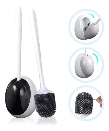 Cepillo Para Inodoro De Silicona Con Drenaje De Pared Ecoco
