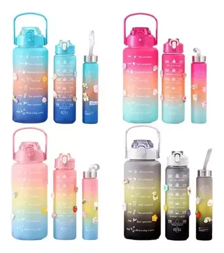 3 Botellas Deportivas Motivadoras