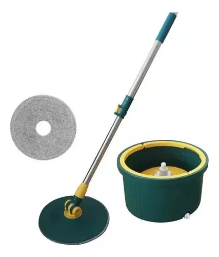 Mopa Giratoria Con Microfibra Cabo Y Balde Twister